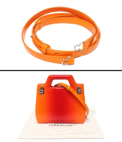 美品 Salvatore Ferragamo 2wayハンドバッグ ショルダーバッグ 斜め掛け ガンチーニ ワンダ レディース サルヴァトーレフェラガモ