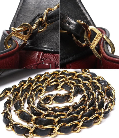 CHANEL チェーンショルダーバッグ ゴールド金具 マトラッセ 2番台 ラムスキン ダイアナフラップ 25 レディース シャネル