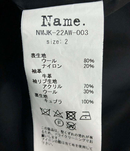 Name. スタジャン フーデッド 袖レザー ダブルジップ スナップボタン NMJK-22AW-003 メンズ SIZE 2 (M) ネーム