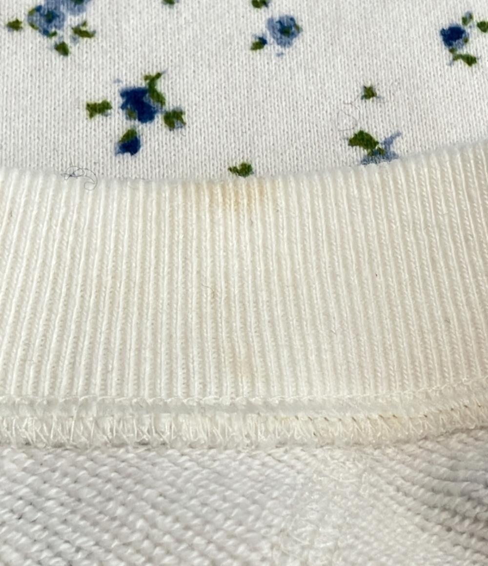 SEVEN TEN by MIHO KAWAHITO 長袖 コードモノグラムスウェットトップス 小花柄 レディース SIZE M セブンテンバイミホカワヒト