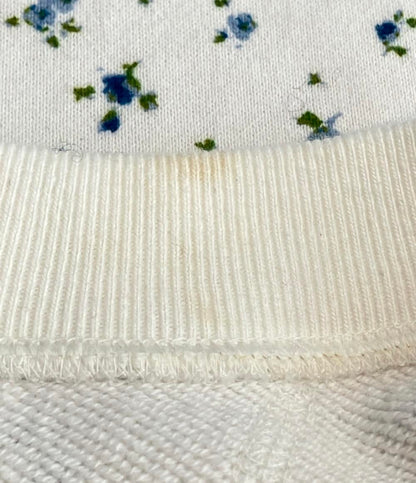 SEVEN TEN by MIHO KAWAHITO 長袖 コードモノグラムスウェットトップス 小花柄 レディース SIZE M セブンテンバイミホカワヒト