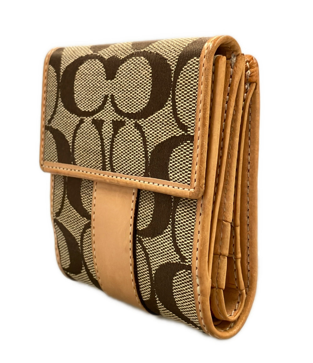 COACH 二つ折り財布 Wホック シグネチャー レディース コーチ