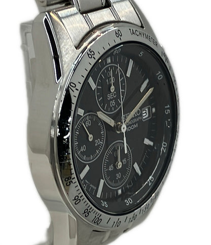 SEIKO 腕時計 クオーツ ブラック 7T92-0DW0 メンズ セイコー