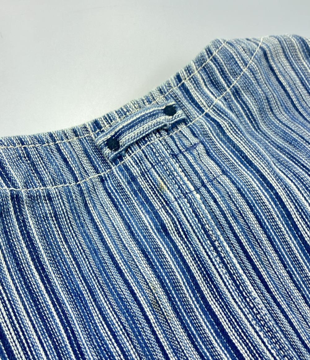 ブルーブルー ストライプ柄デニムベスト 薄手 メンズ SIZE S BLUE BLUE