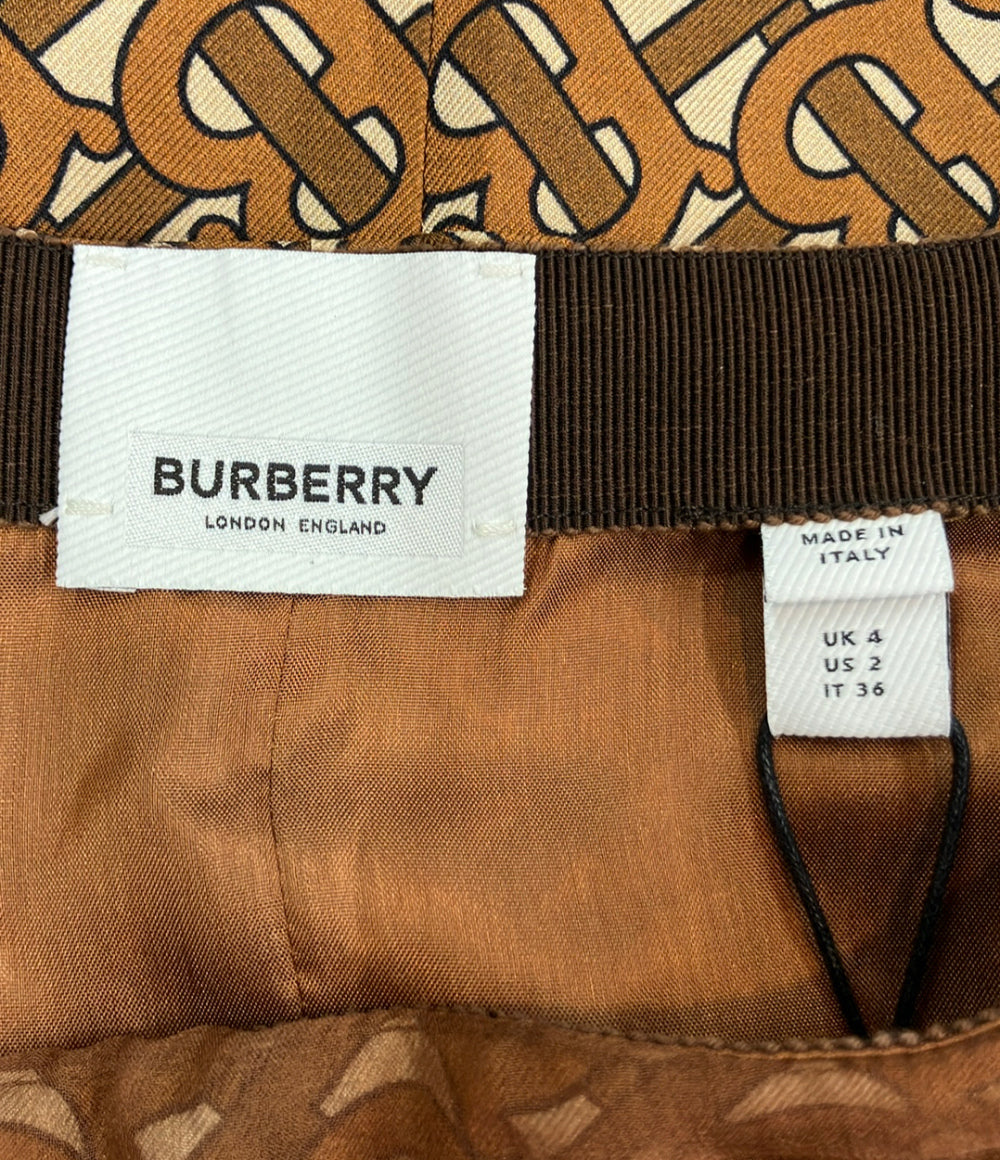 美品 BURBERRY 膝丈スカート 総柄 4560714 レディース SIZE 36 (S) バーバリー