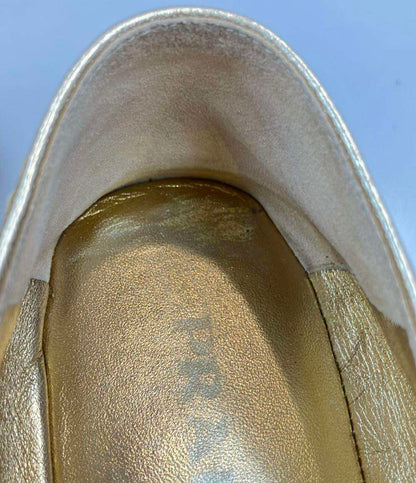 訳あり PRADA ピープトゥプラットフォーム エスパドリーユ 厚底 レディース SIZE 39 1/2 (XL) プラダ