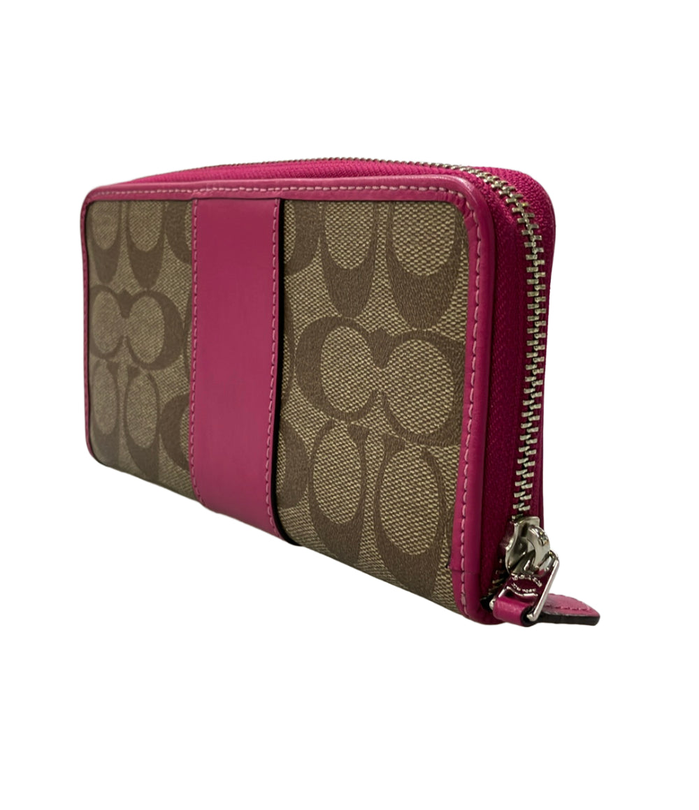 COACH ラウンドファスナー長財布 シグネチャー F54630 レディース コーチ
