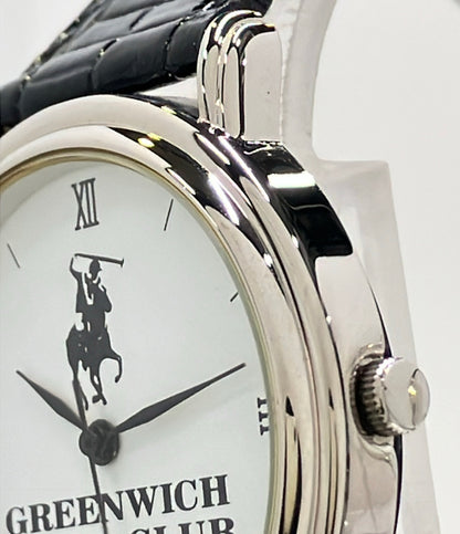 GREENWICH POLO CLUB 腕時計 ペアウォッチ クオーツ ホワイト メンズ レディース グリニッチ・ポロクラブ