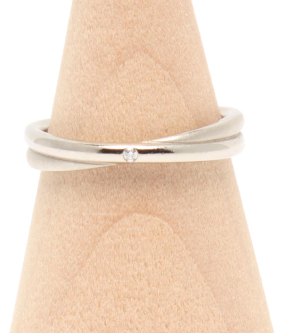 美品 ete リング 指輪 SV925 ダイヤ レディース SIZE 9号 エテ