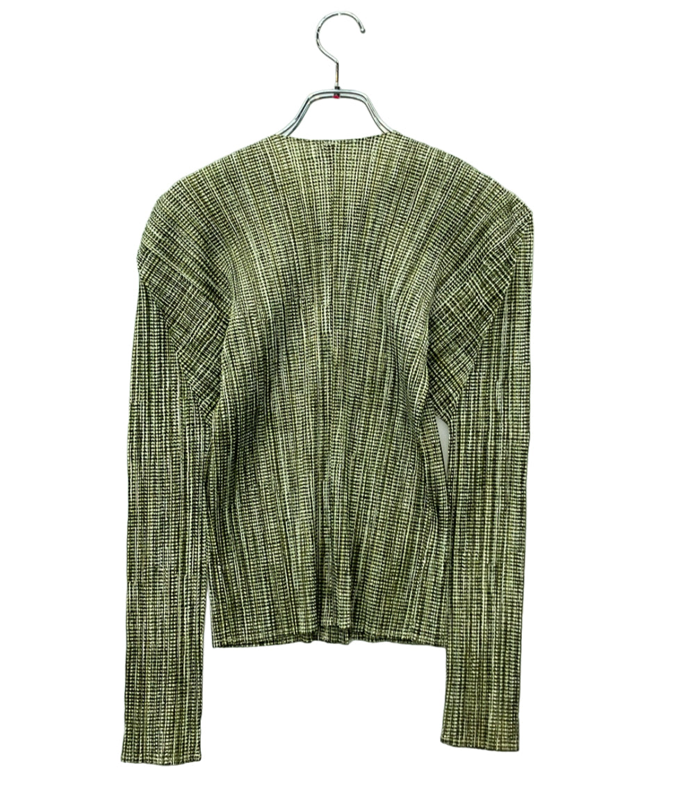 美品 PLEATS PLEASE 長袖カーディガン PP71-JD755 レディース SIZE 3 (L) プリーツプリーズ