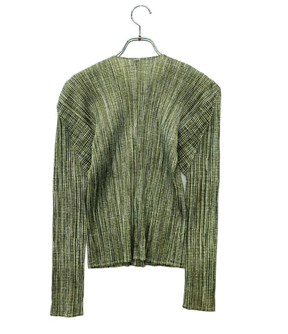 美品 PLEATS PLEASE 長袖カーディガン PP71-JD755 レディース SIZE 3 (L) プリーツプリーズ