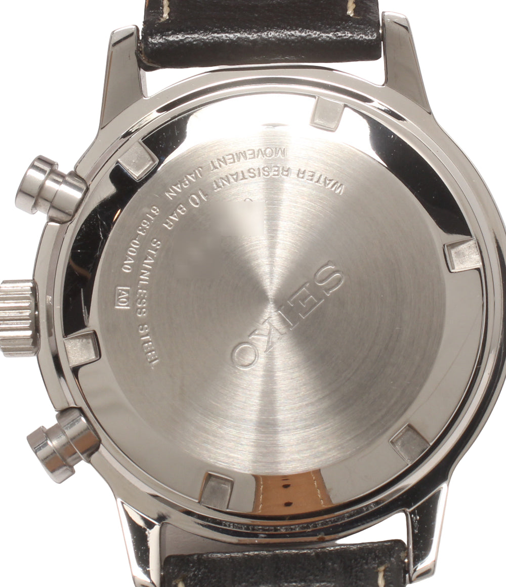 SEIKO 腕時計 クオーツ ホワイト 6T63-00A0 メンズ セイコー