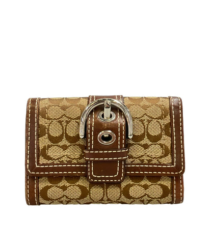 COACH 三つ折り財布 ミニシグネチャー レディース コーチ
