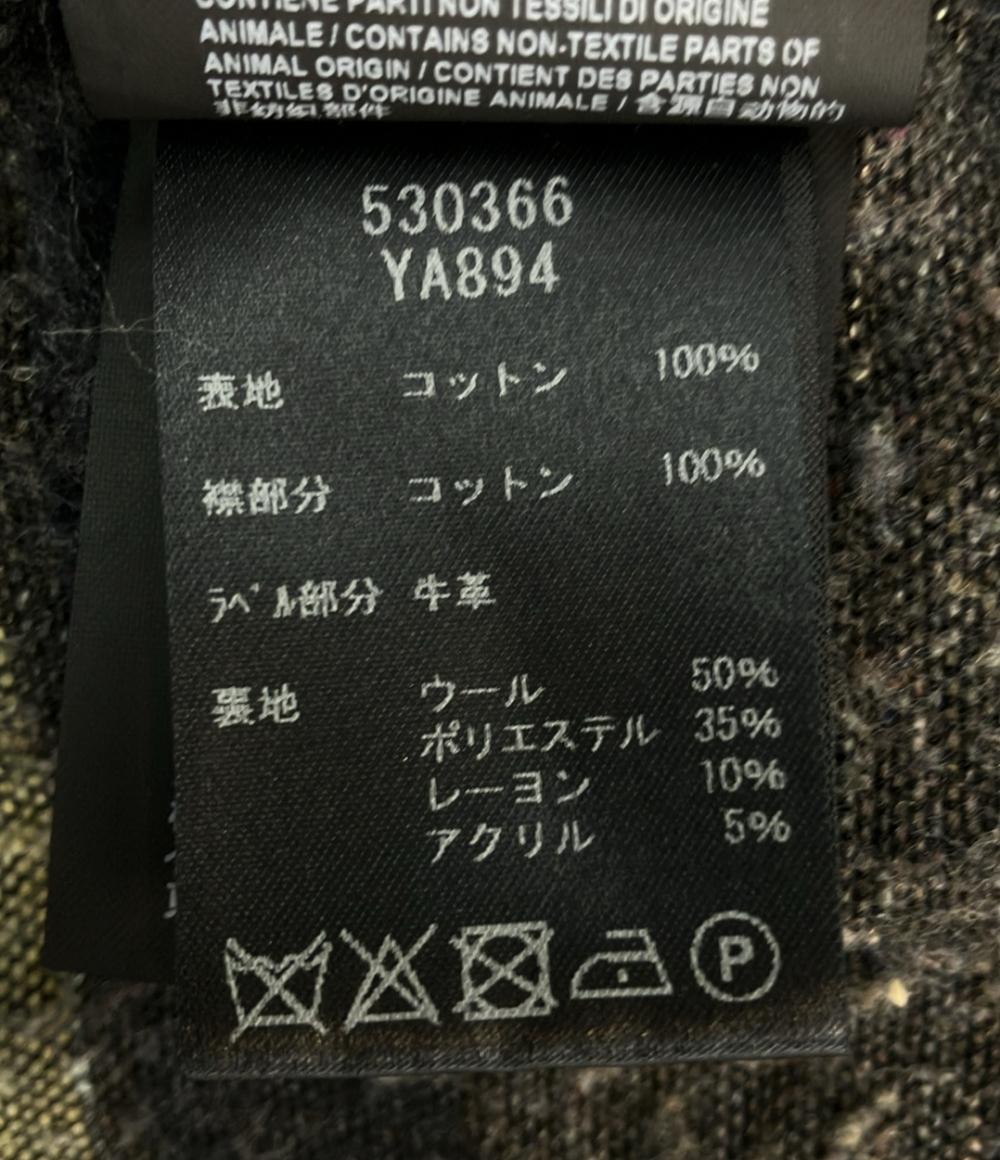 SAINT LAURENT デニムジャケット 襟コーデュロイ クラッシュ加工 530366  YA894 メンズ SIZE XS サンローラン