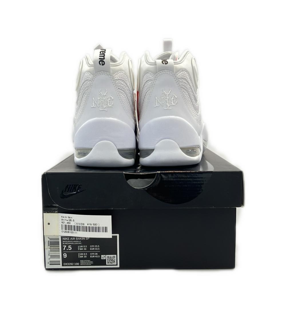 美品 NIKE ハイカットスニーカー × Supreme AIR BAKIN SP DX3292-100 メンズ SIZE 25.5 (S) ナイキ