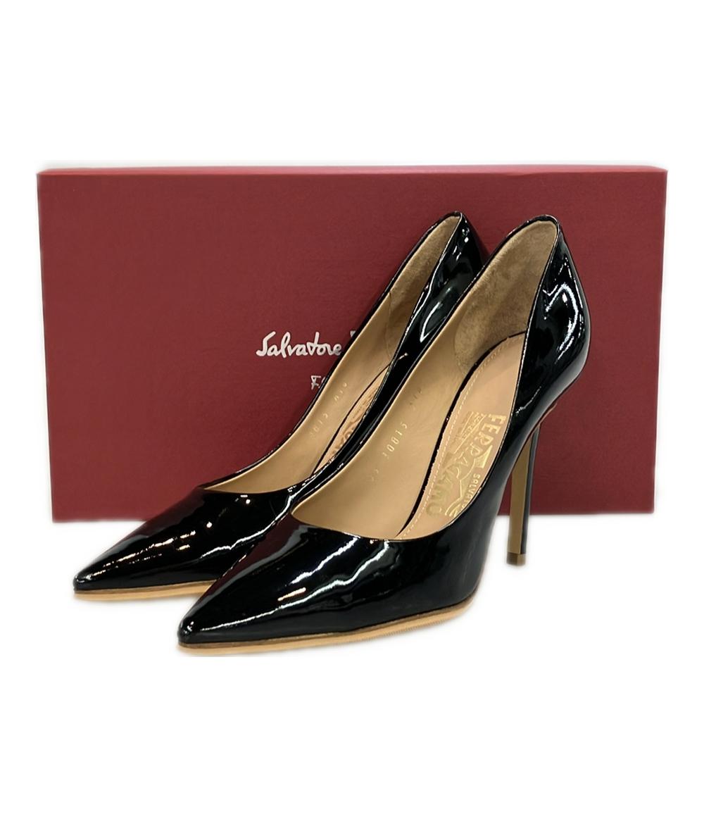 美品 サルヴァトーレフェラガモ ポインテッドトゥパンプス ハイヒール