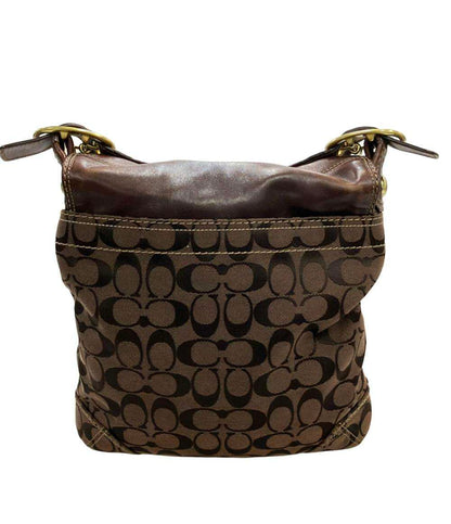 COACH ショルダーバッグ 斜め掛け キャンバス レザーシグネチャー 11436 レディース コーチ