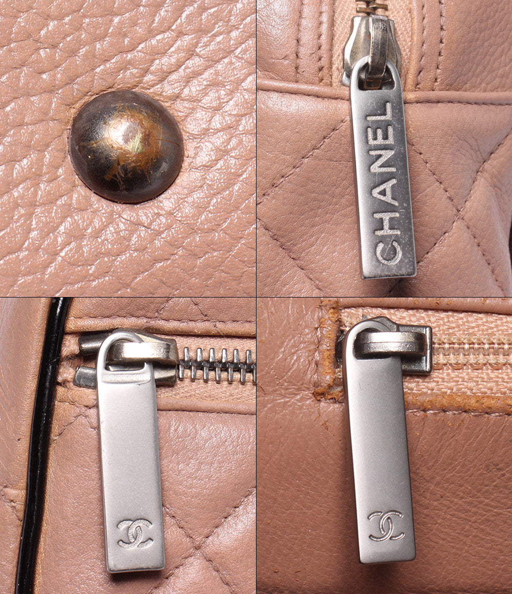 CHANEL ハンドバッグ ボーリングバッグ マトラッセ シルバー金具 6番台 レディース シャネル