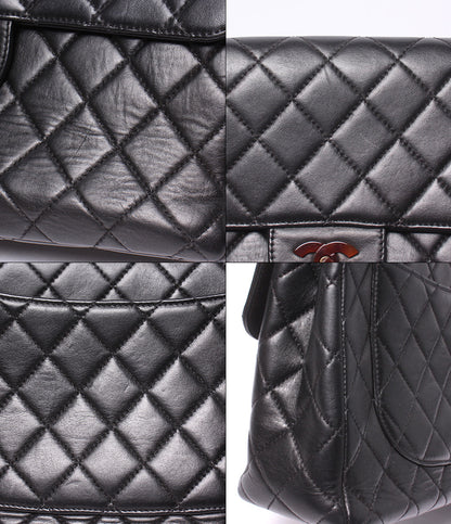 CHANEL チェーンショルダーバッグ 肩掛け 斜め掛け ゴールド金具 4番台 デカマトラッセ シングルチェーン シングルフラップ レディース シャネル