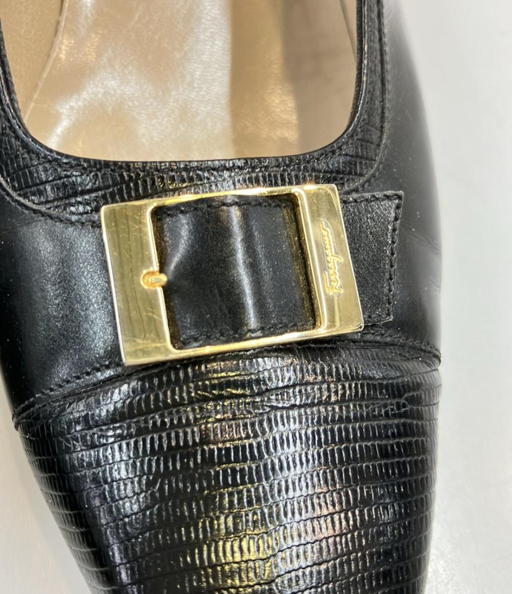 サルヴァトーレフェラガモ パンプス リザード切替 レディース SIZE 6 D (M) Salvatore Ferragamo