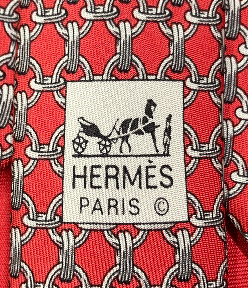 美品 HERMES ネクタイ シルク 100% メンズ エルメス