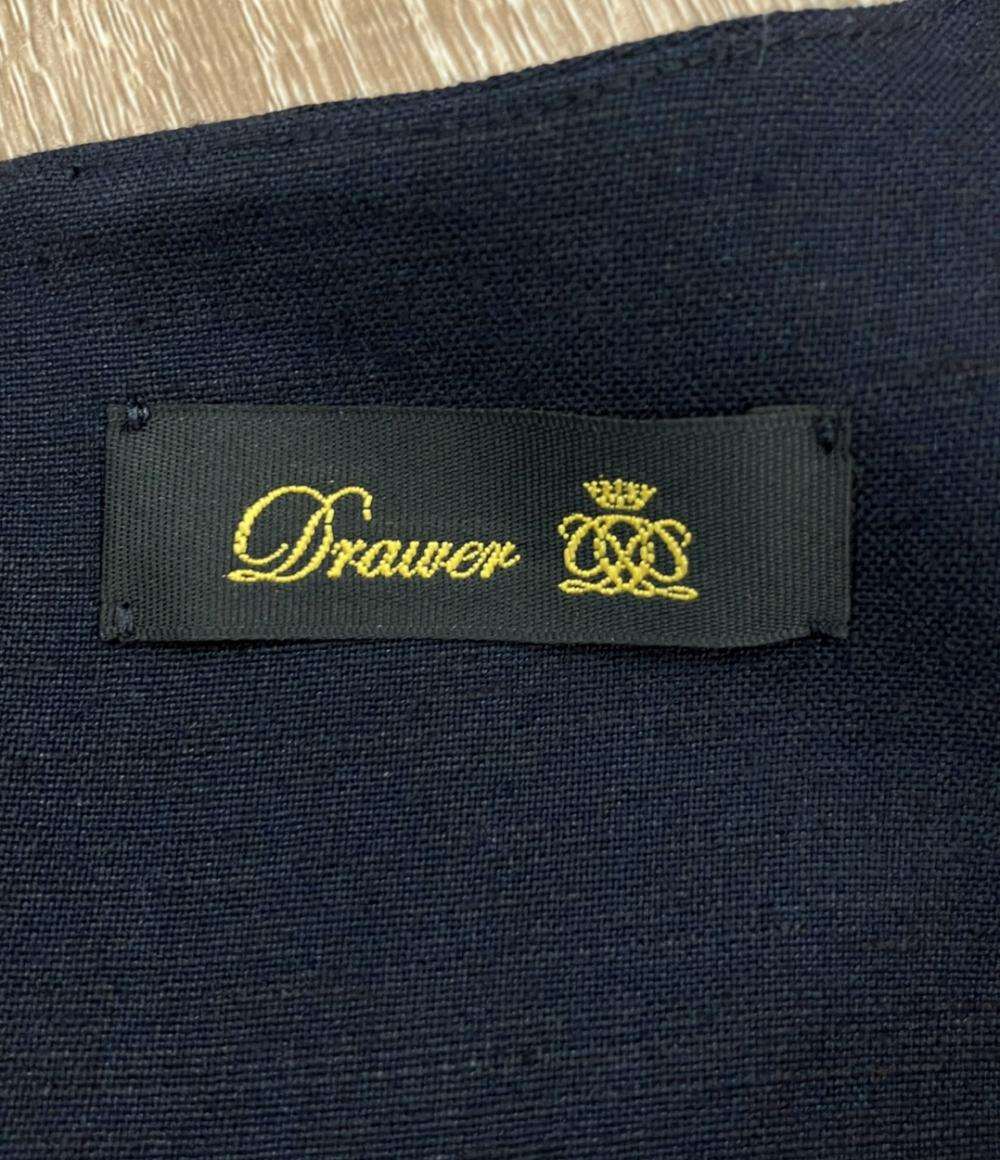 Drawer ノースリーブワンピース リネン混 ロング Aライン 22SS 6526-234-1288 レディース ドゥロワー