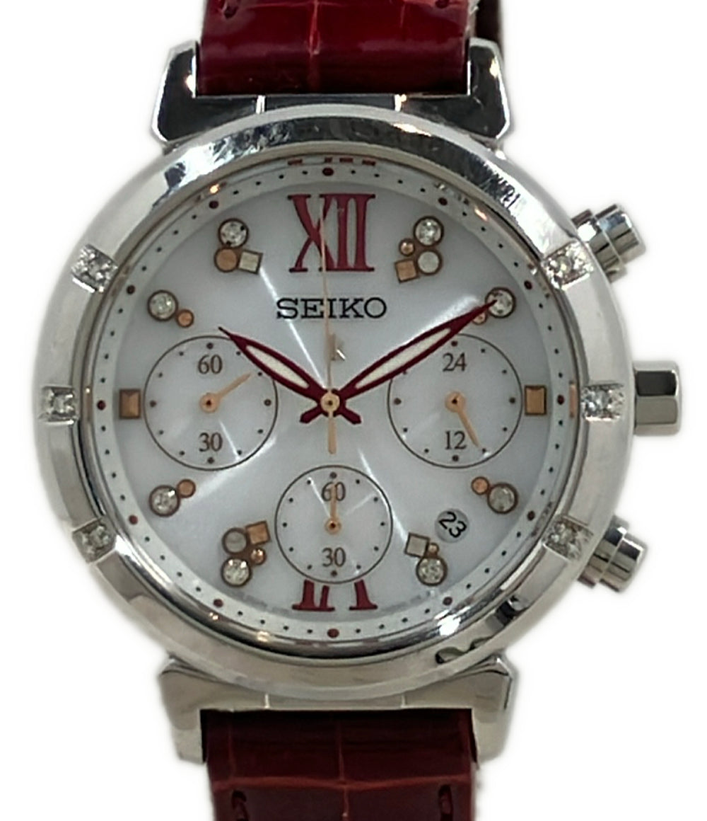 SEIKO 腕時計 ルキア lK ソーラー ホワイト V175-0DF0 レディース セイコー