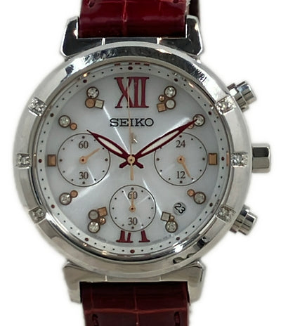 SEIKO 腕時計 ルキア lK ソーラー ホワイト V175-0DF0 レディース セイコー