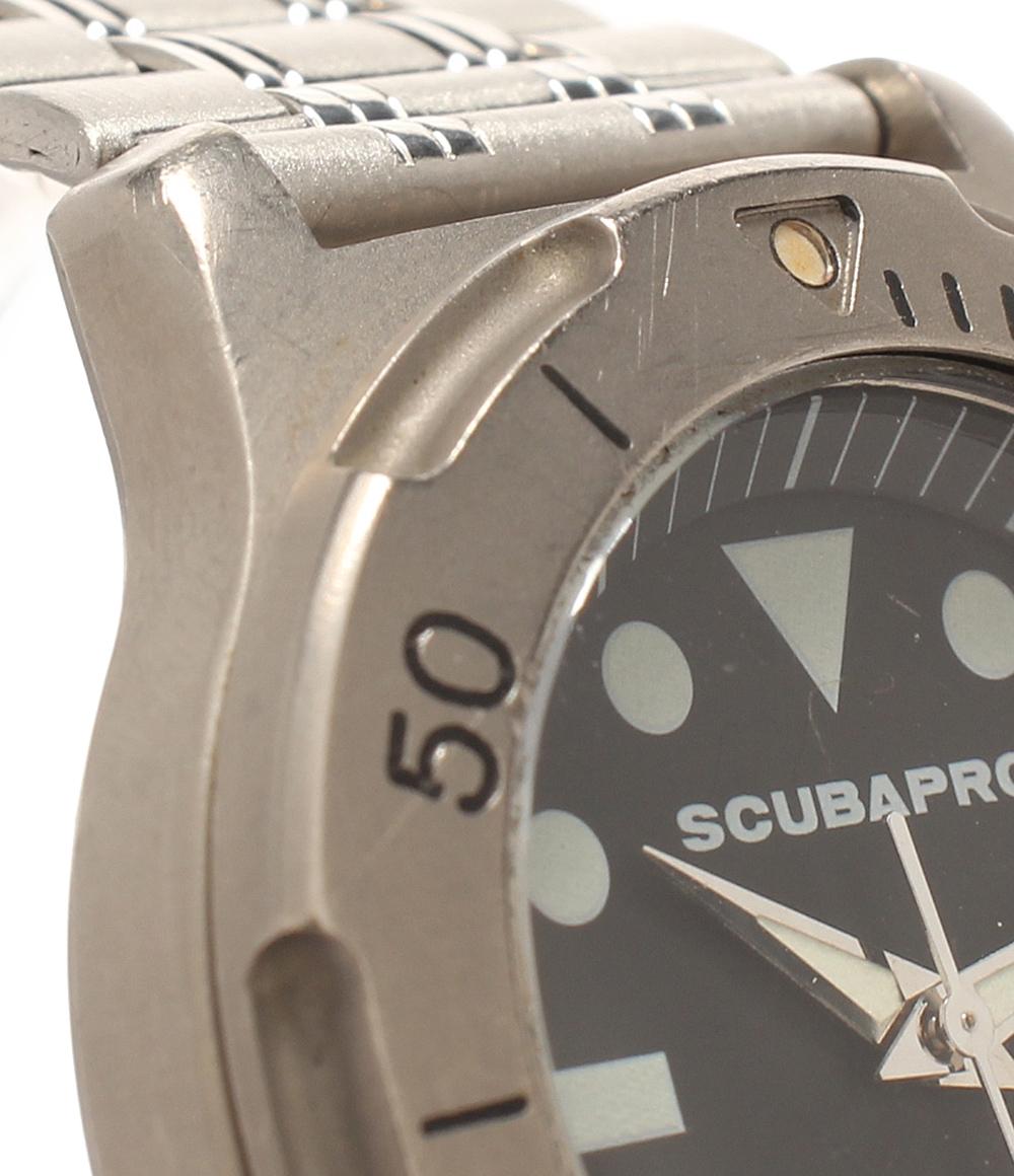 SCUBAPRO 腕時計 クオーツ ブラック メンズ スキューバプロ