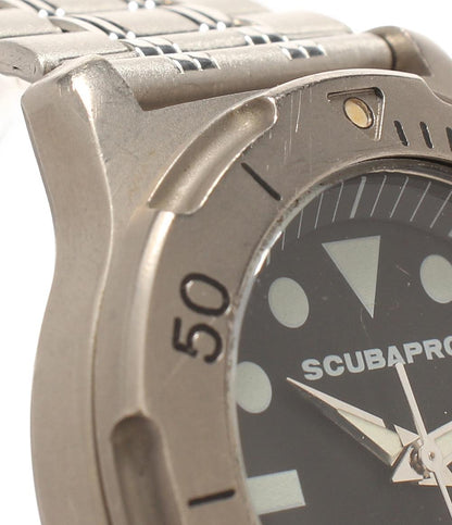 SCUBAPRO 腕時計 クオーツ ブラック メンズ スキューバプロ