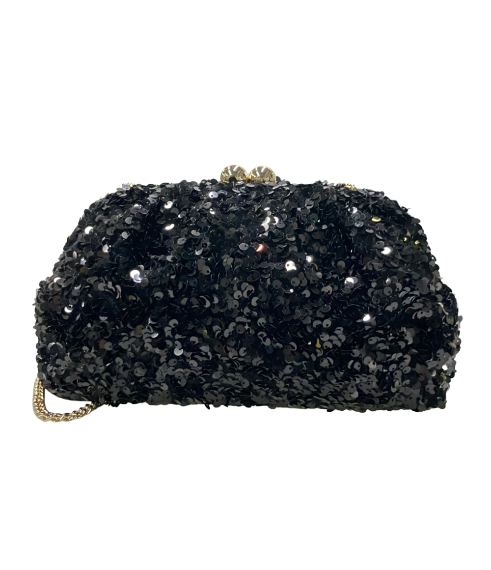 美品 Kate Spade ショルダーバッグ チェーンバッグ 斜め掛け がま口 スパンコール レディース ケイトスペード