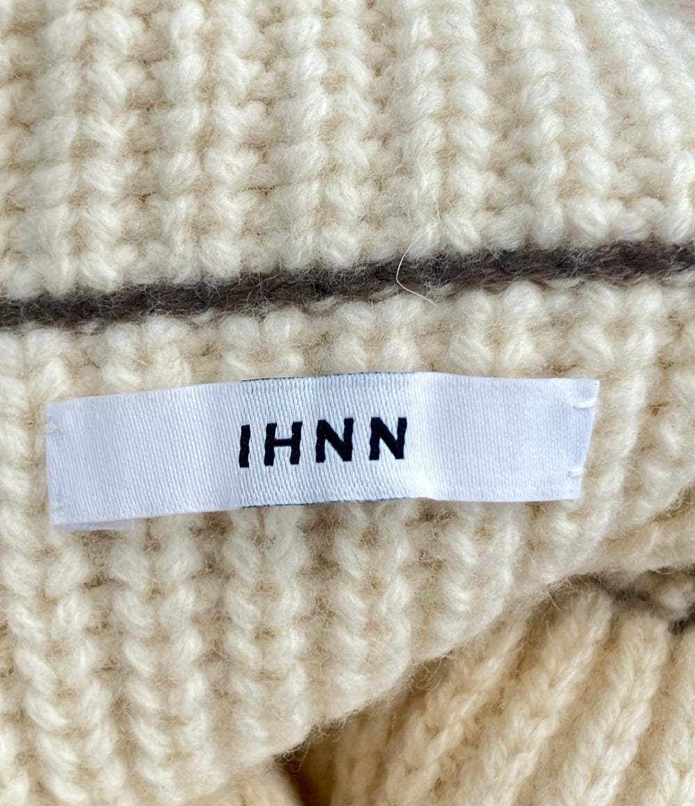 IHNN 長袖 カラーステッチ ローゲージ タートルニット レディース SIZE F (M) イン