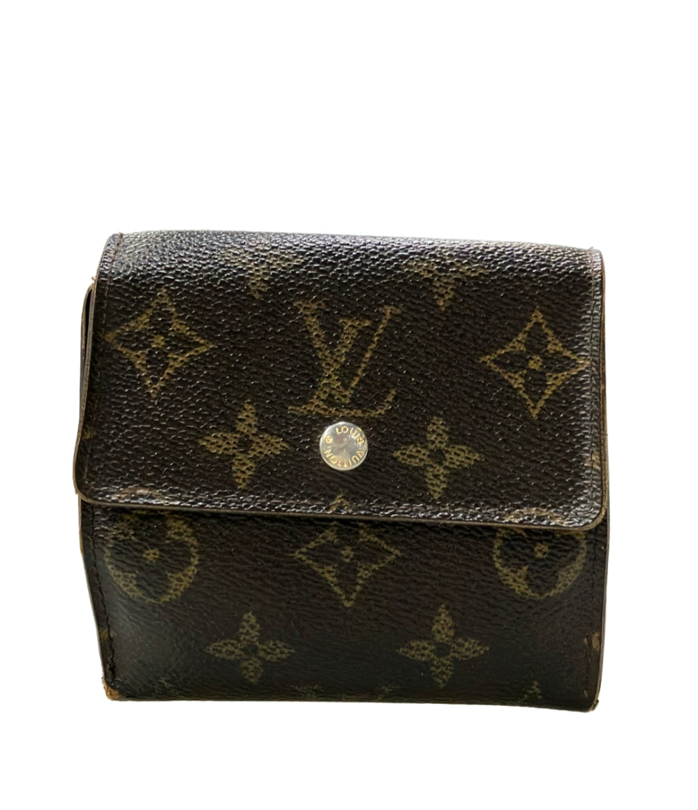 訳あり LOUIS VUITTON ダブルホック 二つ折り財布 ポルトフォイユ エリーズ モノグラム M61654 レディース ルイ・ヴィトン