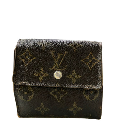 訳あり LOUIS VUITTON ダブルホック 二つ折り財布 ポルトフォイユ エリーズ モノグラム M61654 レディース ルイ・ヴィトン