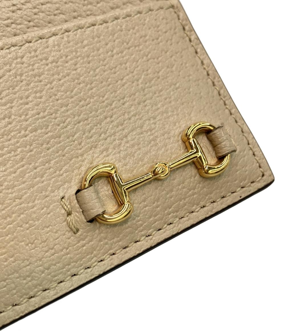 美品 GUCCI カードケース ホースビット 700469 0416 レディース メンズ グッチ