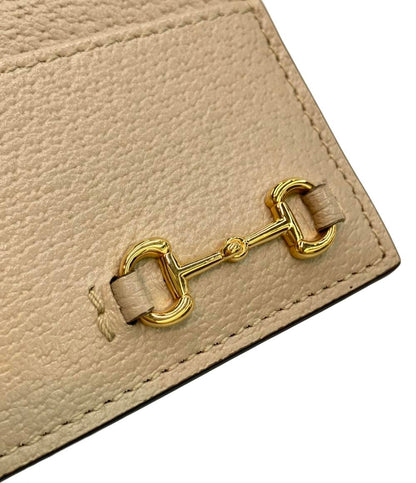 美品 GUCCI カードケース ホースビット 700469 0416 レディース メンズ グッチ
