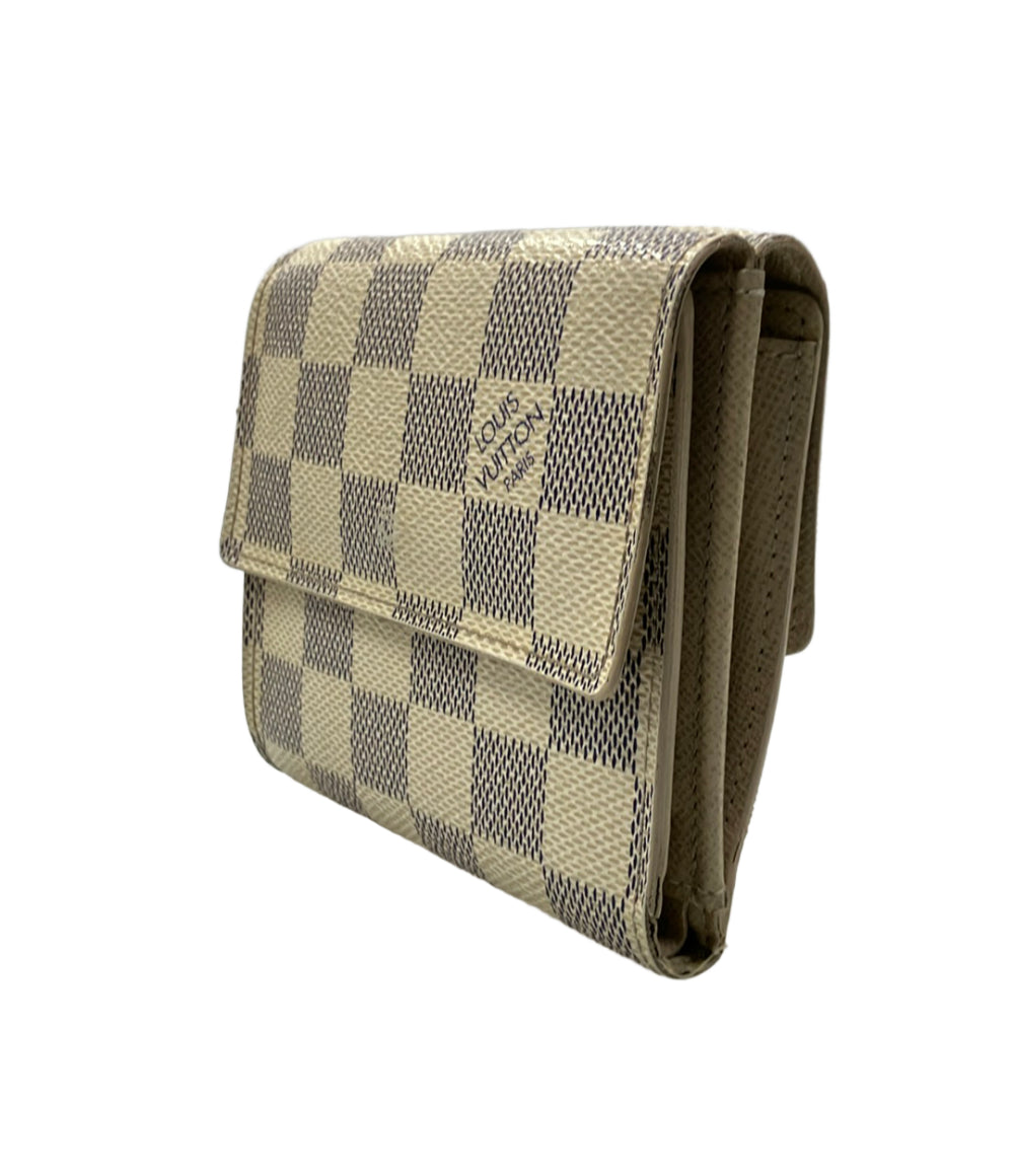 LOUIS VUITTON ダブルホック 二つ折り財布 ポルトフォイユ エリーズ ダミエ アズール N61733 レディース ルイ・ヴィトン