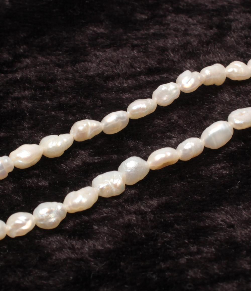 ロングネックレス SV 淡水パール レディース