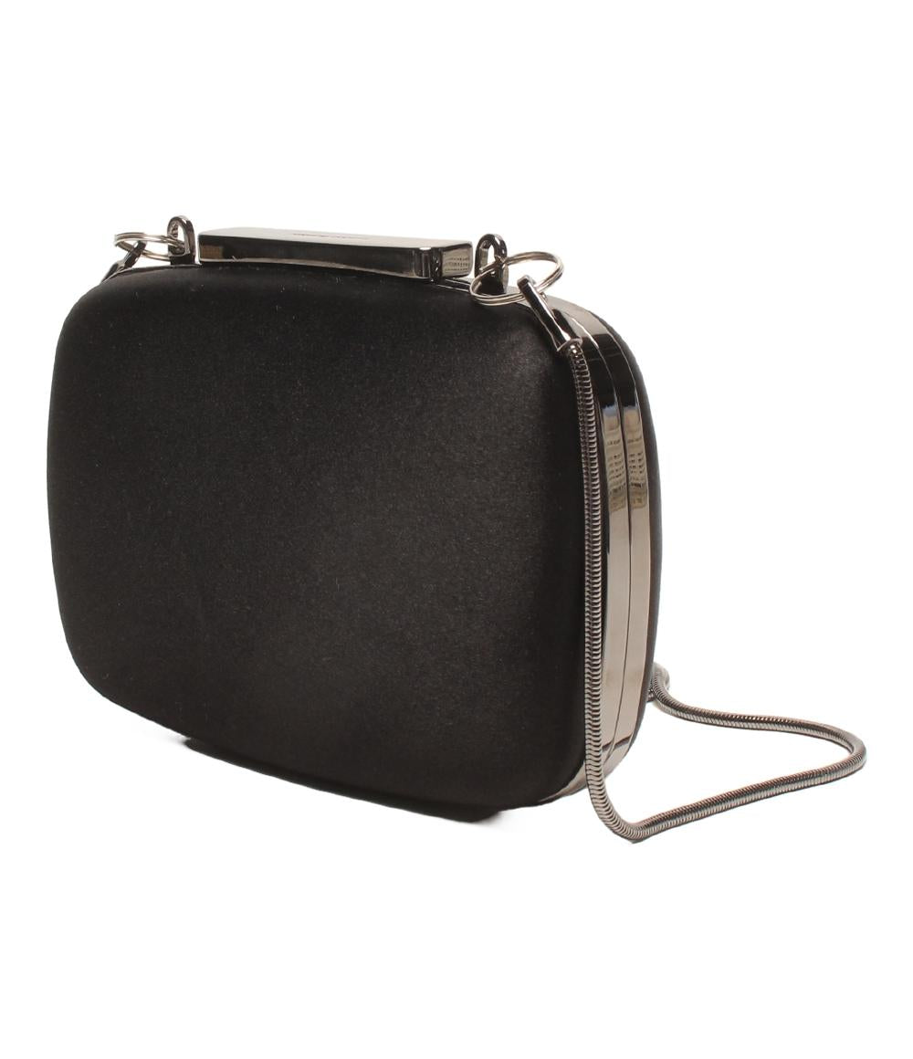 MANOLO BLAHNIK 2way クラッチバッグ チェーンショルダーバッグ 斜め掛け ビジュー ビスコース がま口 レディース マノロブラニク