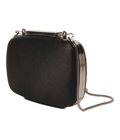 MANOLO BLAHNIK 2way クラッチバッグ チェーンショルダーバッグ 斜め掛け ビジュー ビスコース がま口 レディース マノロブラニク