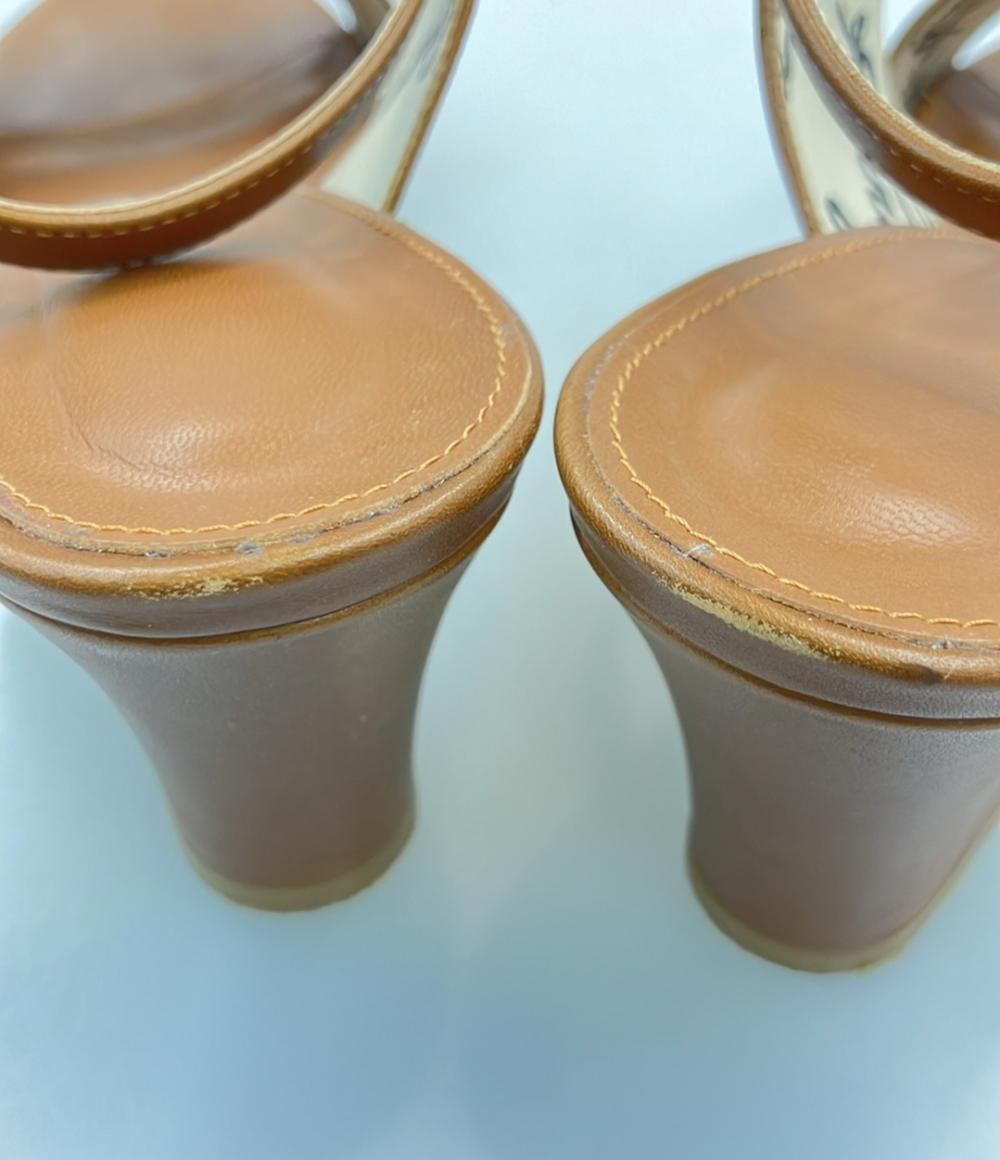 Salvatore Ferragamo レザーストラップサンダル レディース SIZE 7 1/2 (XL) サルヴァトーレフェラガモ