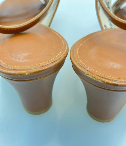 Salvatore Ferragamo レザーストラップサンダル レディース SIZE 7 1/2 (XL) サルヴァトーレフェラガモ