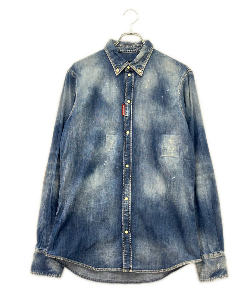 DSQUARED2 長袖 デニムシャツ ダメージ加工 メンズ SIZE 46 (M) ディースクエアード