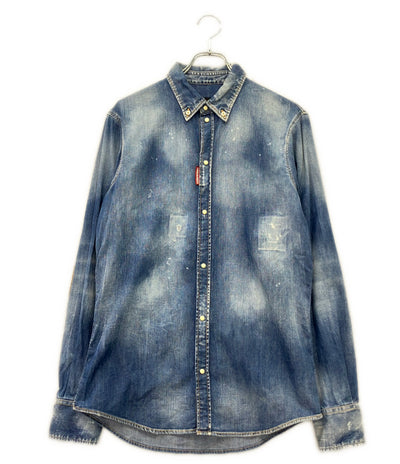 DSQUARED2 長袖 デニムシャツ ダメージ加工 メンズ SIZE 46 (M) ディースクエアード
