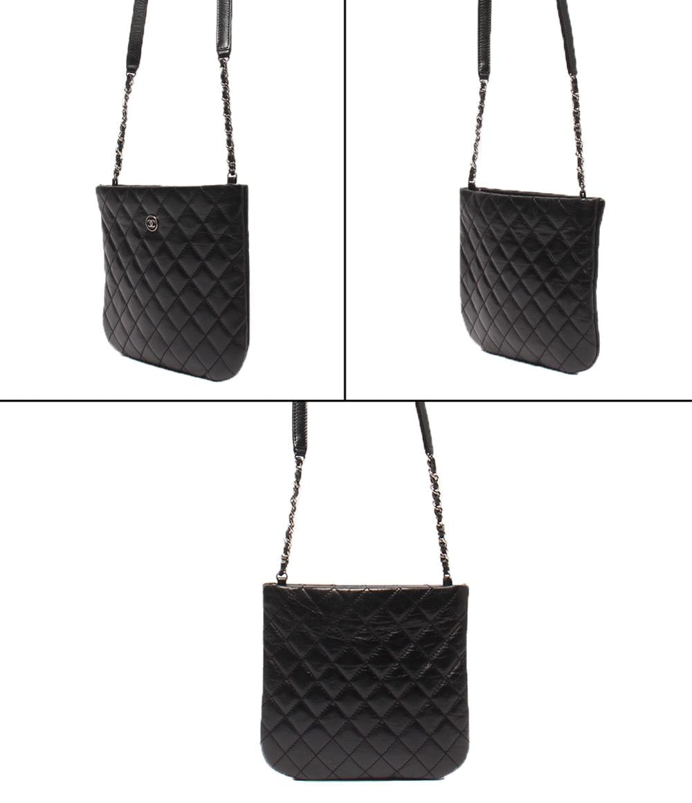 美品 シャネル ポシェット ショルダーバッグ 斜め掛け ココボタン マトラッセ レディース CHANEL