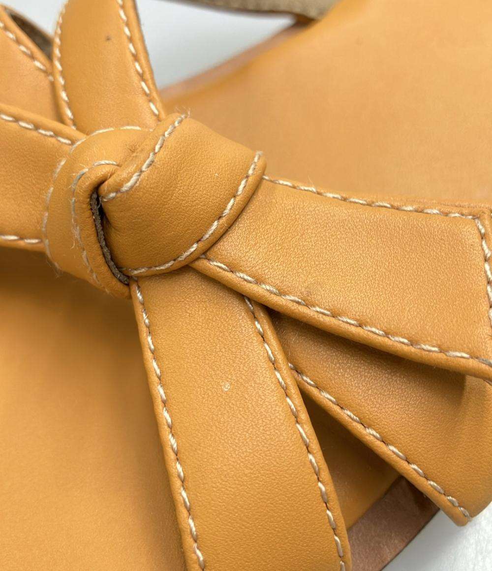 ルタロン スクエアトゥサンダル スクエアステッチリボンサンダル レディース SIZE M (M) Le Talon