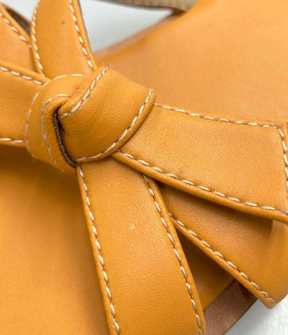 ルタロン スクエアトゥサンダル スクエアステッチリボンサンダル レディース SIZE M (M) Le Talon