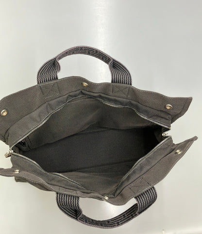 HERMES トートバッグ ナイロンキャンバス エールラインMM レディース エルメス