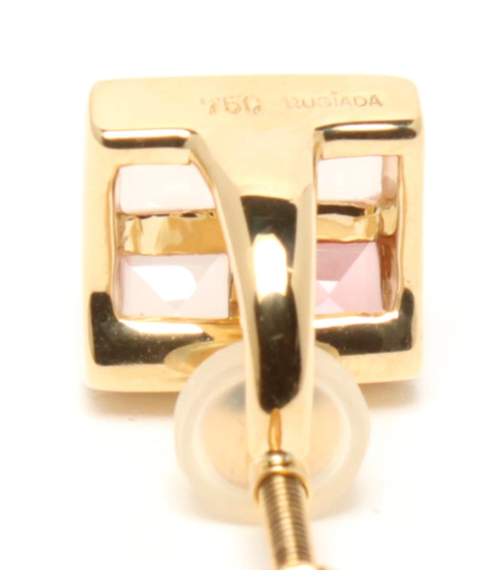 美品 RUGIADA イヤリング K18 ピンクトルマリン レディース ルジアダ