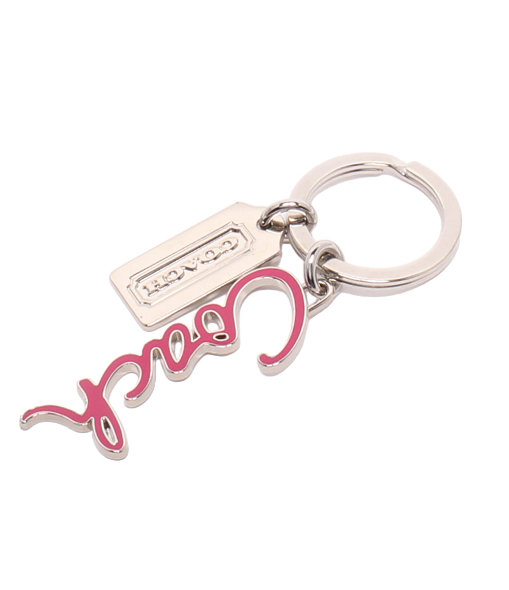 美品 COACH バッグチャーム キーリング キーホルダー ロゴ レディース コーチ